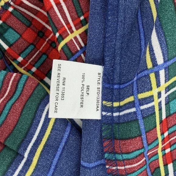 Sugarlips Lakeview Blue Red Plaid Smocked Tiered Maxi Dress Womens Size Medium - Picture 11 of 13